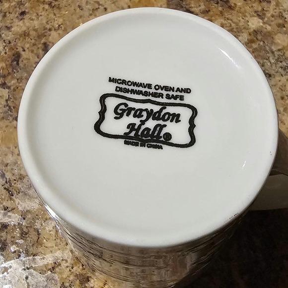 Graydon Hall Dog Mug, Black and White, Praying Dog, Kissing Dog, Playful Dog - Picture 5 of 5